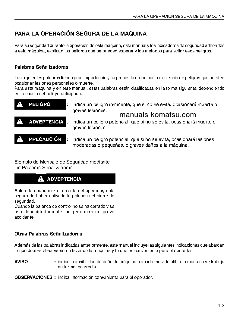 Protected: PC200-6(JPN) S/N 80001-87999 Operation manual (Spanish)