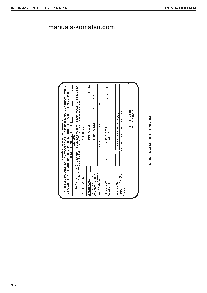 Protected: PC200-7(IDN) S/N J30001-UP Operation manual (Indonesian)