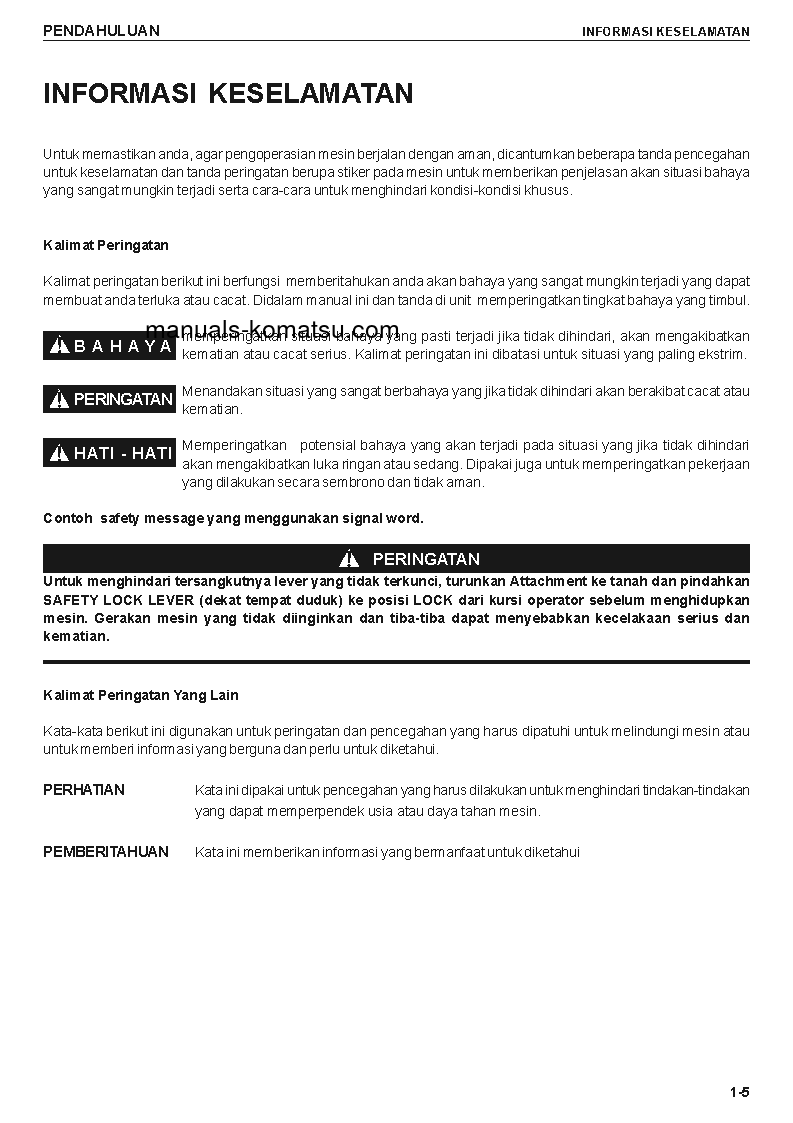 Protected: PC200-7(IDN) S/N J30001-UP Operation manual (Indonesian)