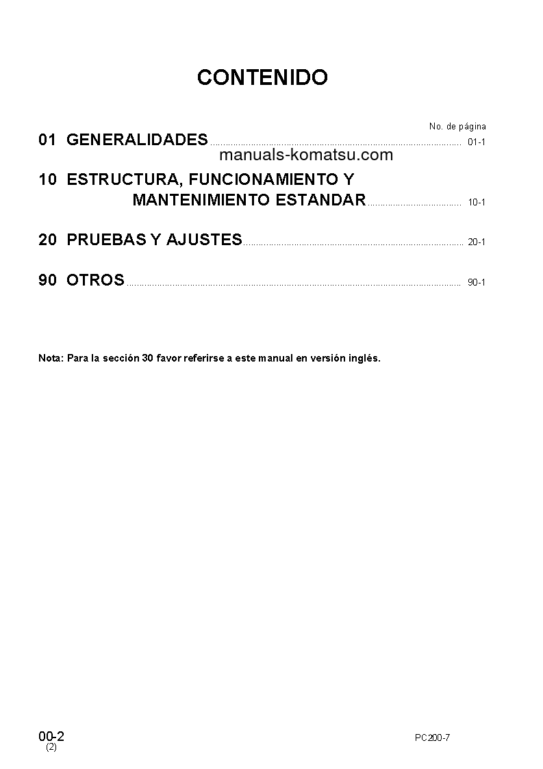 Protected: PC200LC-7(JPN) S/N 200001-UP Shop (repair) manual (Spanish)