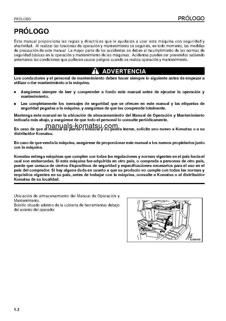 Protected: PC27MR-2(JPN) S/N 15001-UP Operation manual (Spanish)