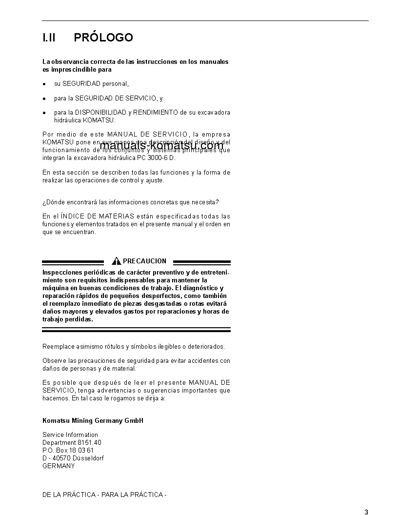 Protected: PC3000-6(DEU) S/N 06237-06238 Shop (repair) manual (Spanish)