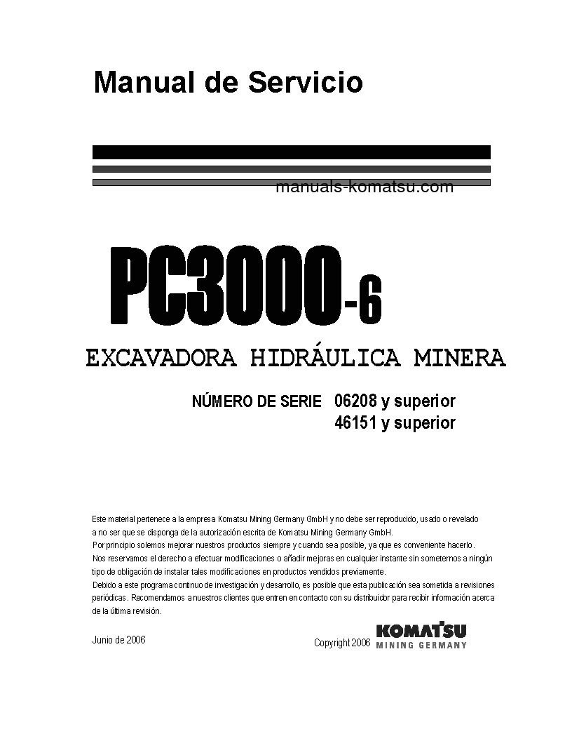 PC3000-6(DEU) S/N 06250 Shop (repair) manual (Spanish)