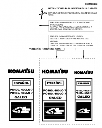 PC400-7(JPN) S/N 50001-UP Shop (repair) manual (Spanish)