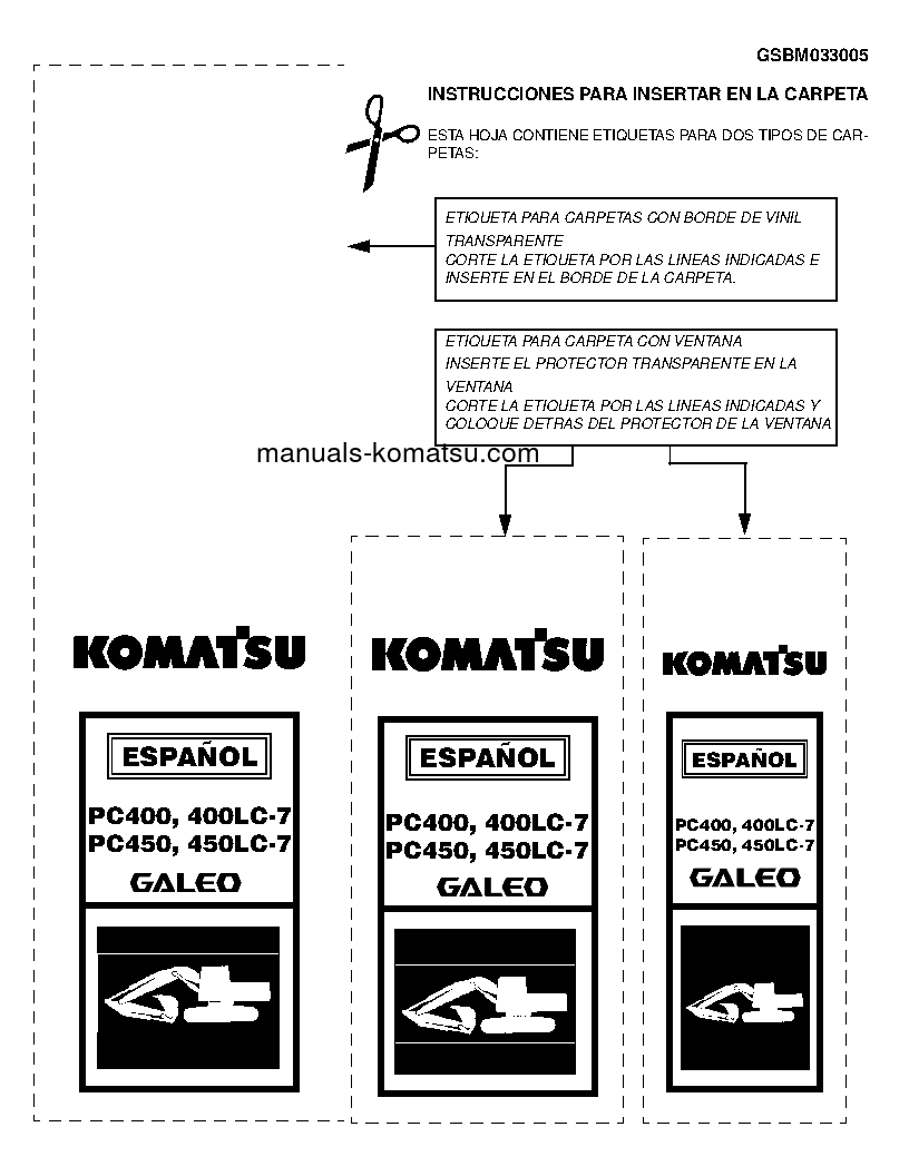 PC450LC-7(JPN) S/N 20001-UP Shop (repair) manual (Spanish)