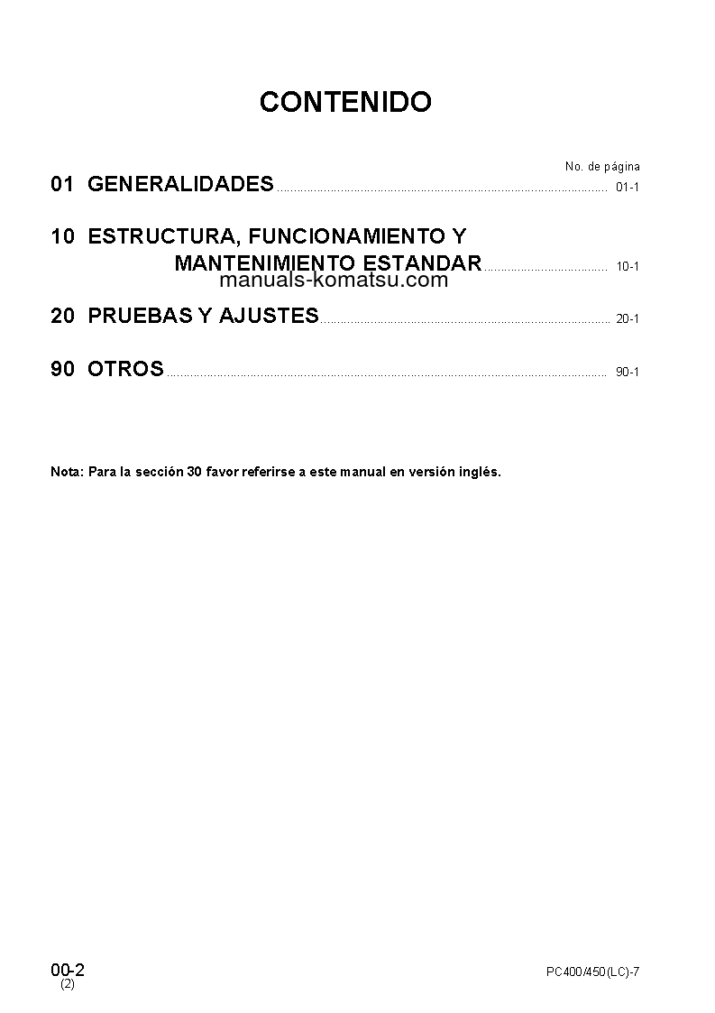 Protected: PC450LC-7(JPN) S/N 20001-UP Shop (repair) manual (Spanish)