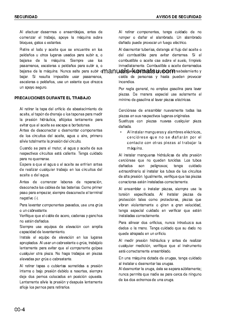 Protected: PC450LC-7(JPN) S/N 20001-UP Shop (repair) manual (Spanish)