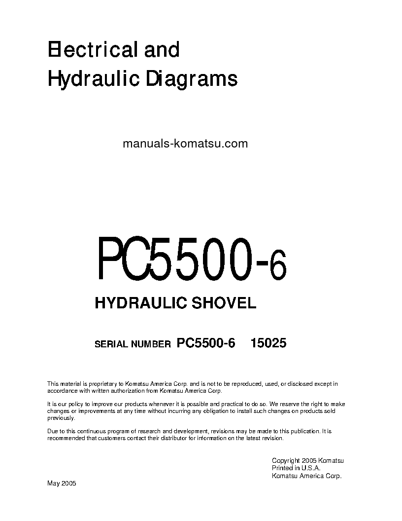 PC5500-6(DEU) S/N 15025 Shop (repair) manual (English)