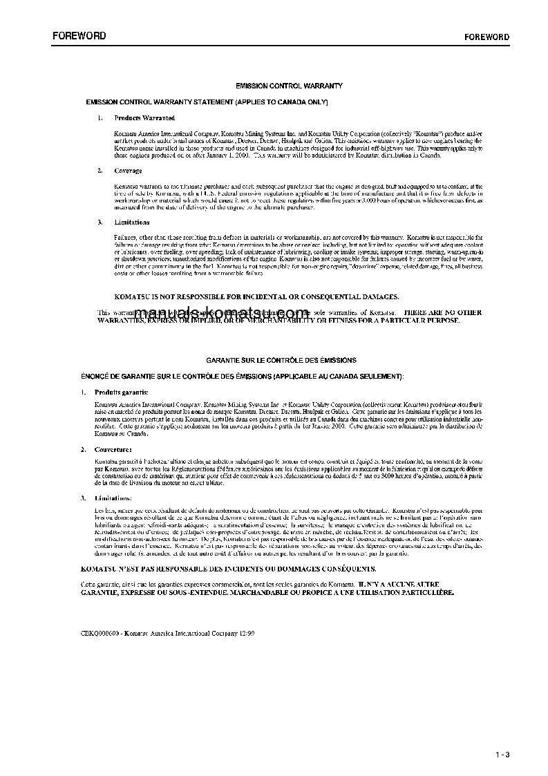 Protected: WA700-3(JPN) S/N 51001-51086 Operation manual (English)