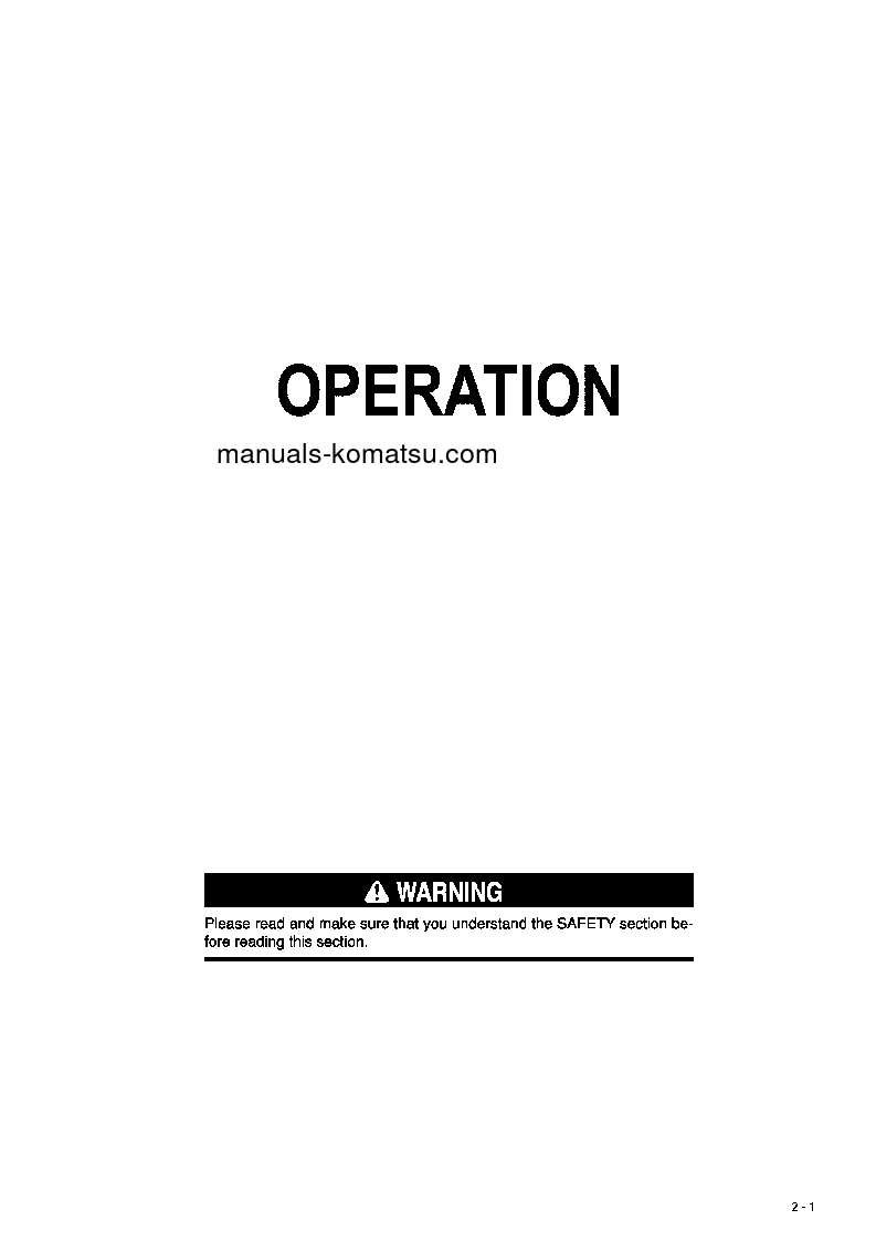 Protected: D85EX-15(JPN)-TRIMMING DOZER S/N 10001-UP Operation manual (English)