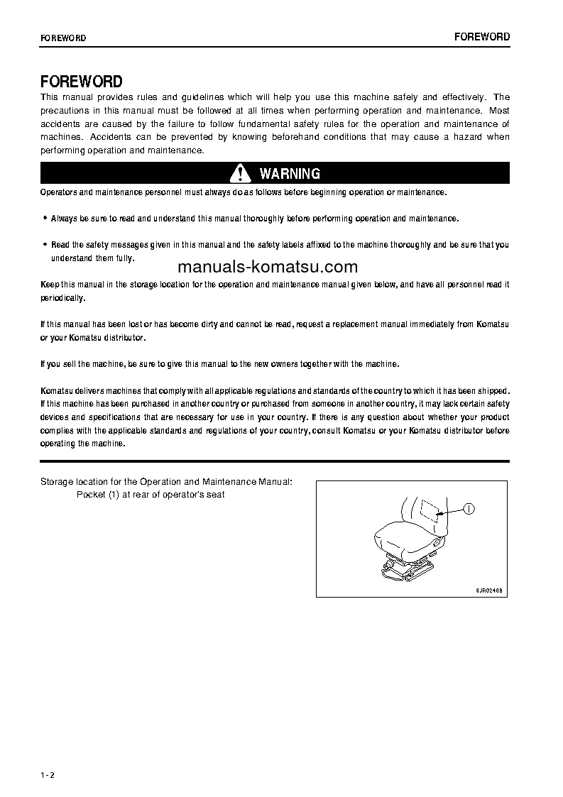 Protected: HD255-5(JPN) S/N 1627-UP Operation manual (English)