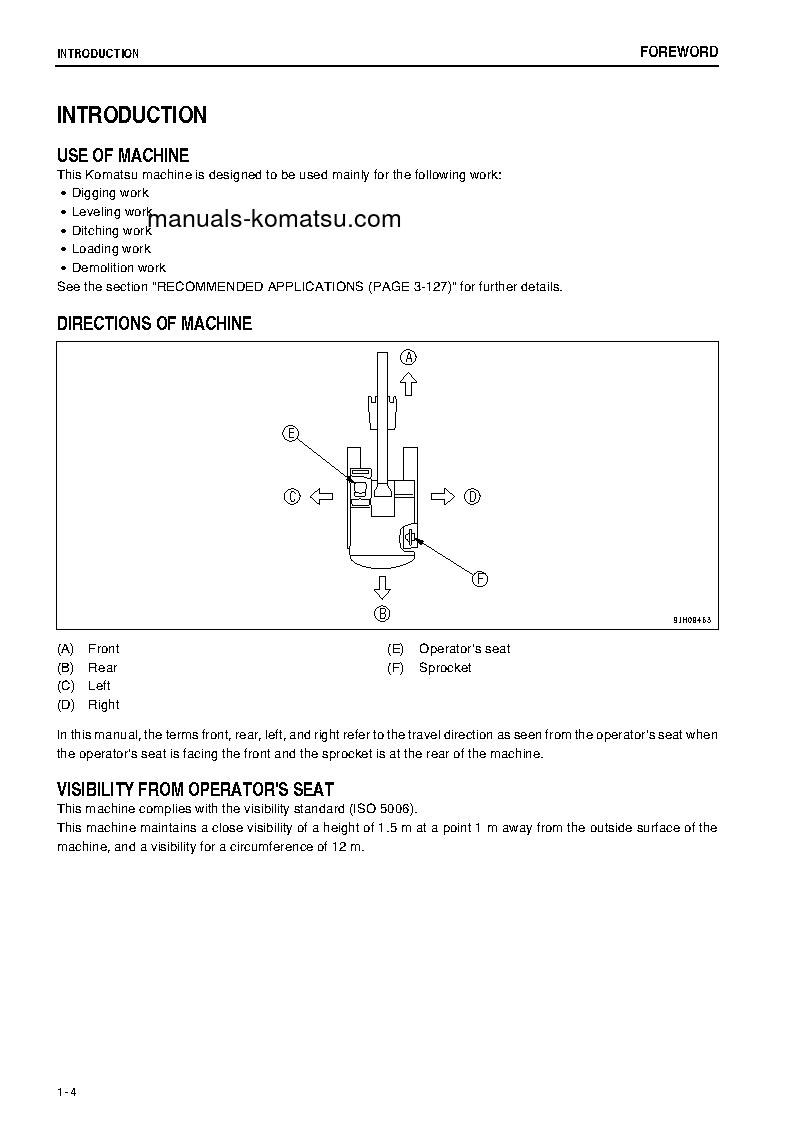 Protected: PC300LC-7(JPN)-E0, WORK EQUIPMENT GREASE 100H S/N 50001-UP Operation manual (English)