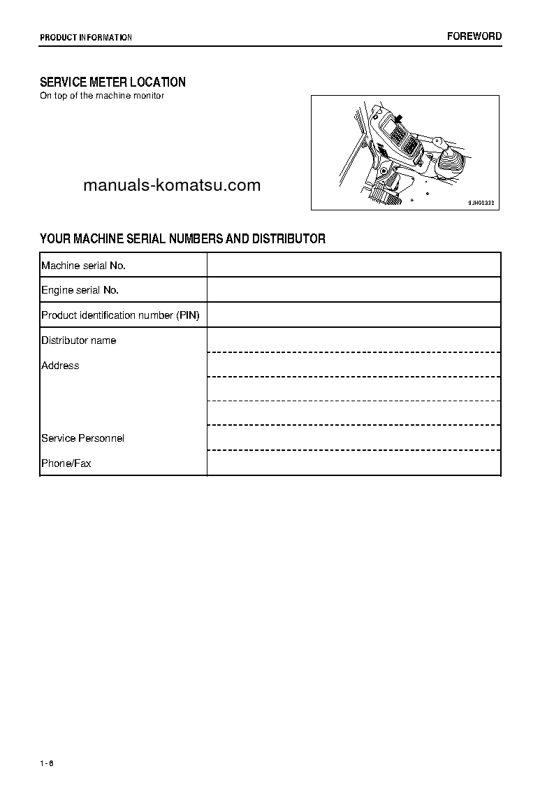 Protected: PC300LC-7(JPN)-E0, WORK EQUIPMENT GREASE 100H S/N 50001-UP Operation manual (English)