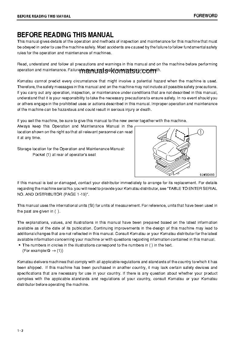 Protected: WA800-3(JPN)-TIER2 S/N 70001-70018 Operation manual (English)