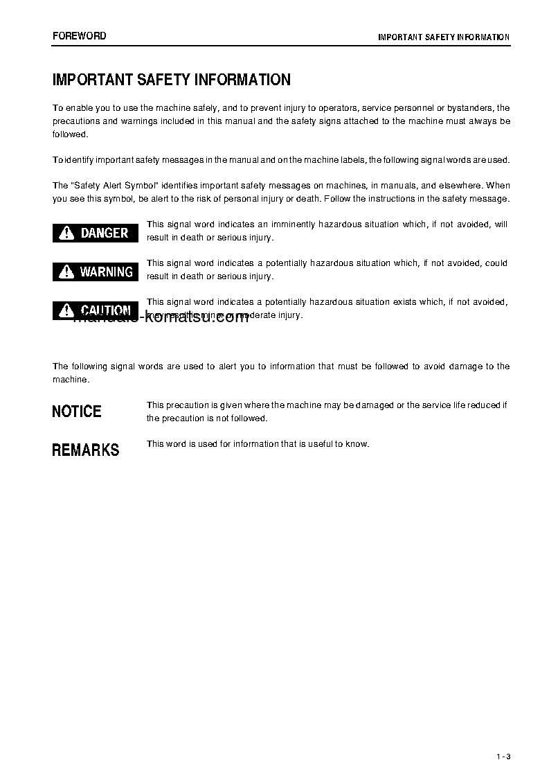 Protected: D85PX-15(JPN)-W/O EGR S/N 20001-20002 Operation manual (English)