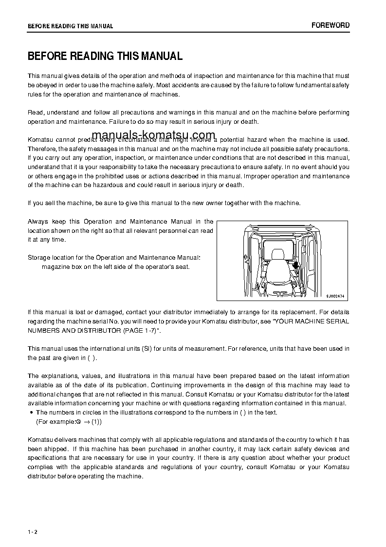 Protected: PC800-8(JPN)-W/O EGR S/N 60001-60024 Operation manual (English)