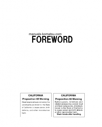 PC600LC-8(JPN)-R S/N 60001-60038 Operation manual (English)