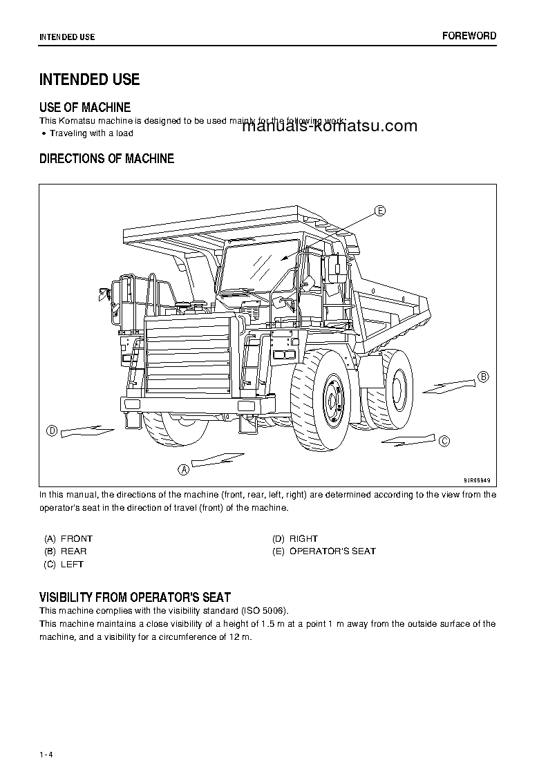 Protected: HD325-7(JPN)-W/O EGR S/N 11001-11030 Operation manual (English)