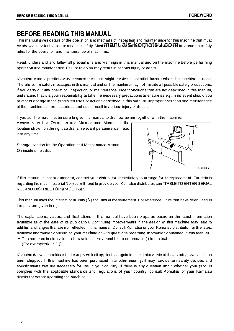 Protected: HM300-2(JPN)-W/O EGR S/N 7001-7006 Operation manual (English)
