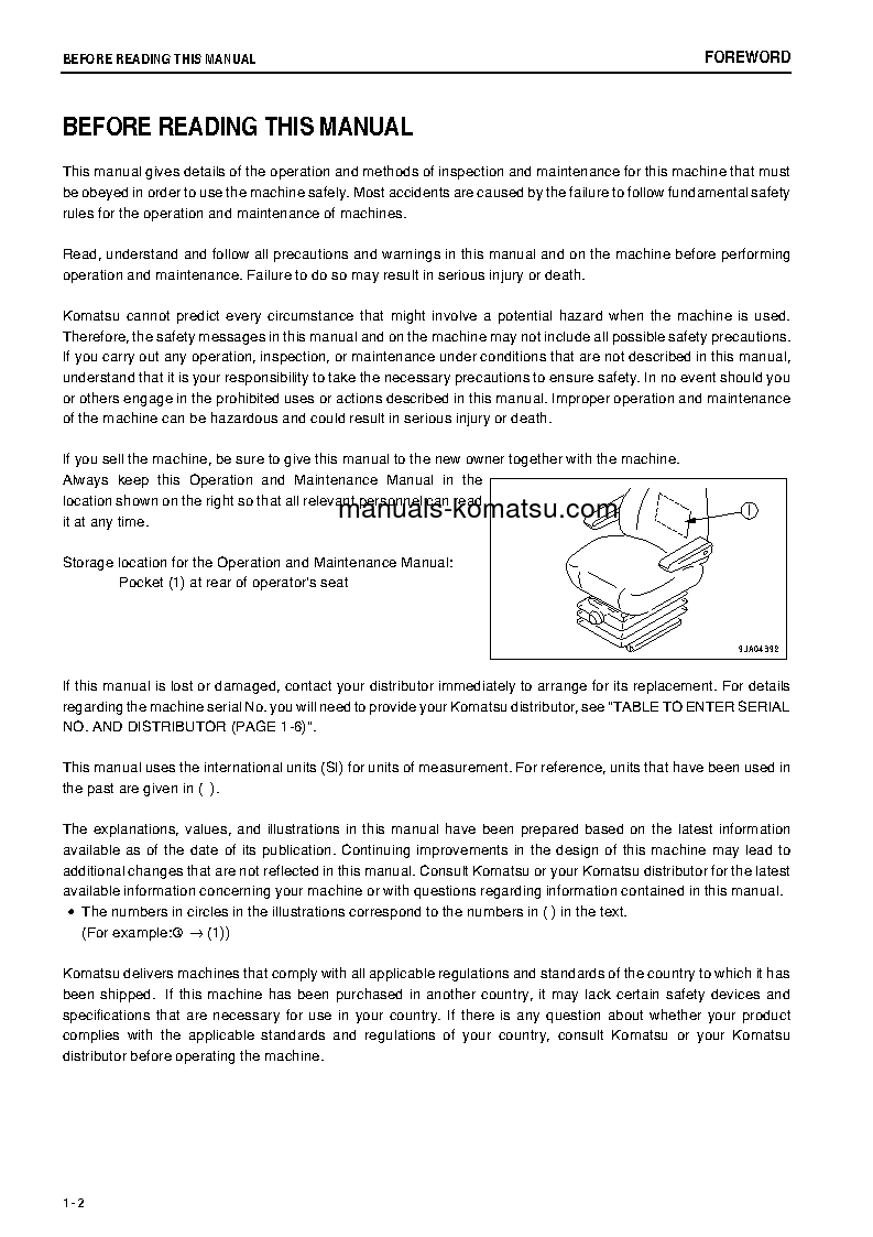 Protected: WA250-6(JPN) S/N 75001-75812 Operation manual (English)