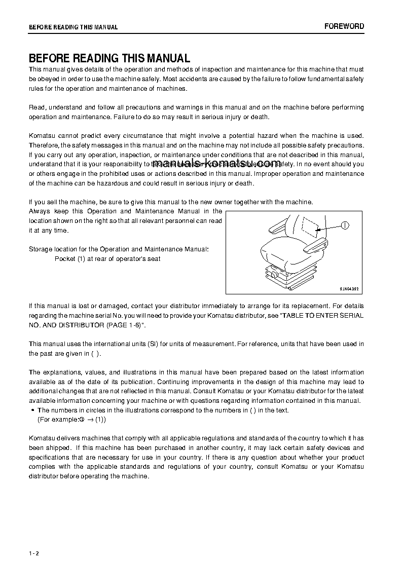 Protected: WA320-6(JPN) S/N 70001-70535 Operation manual (English)