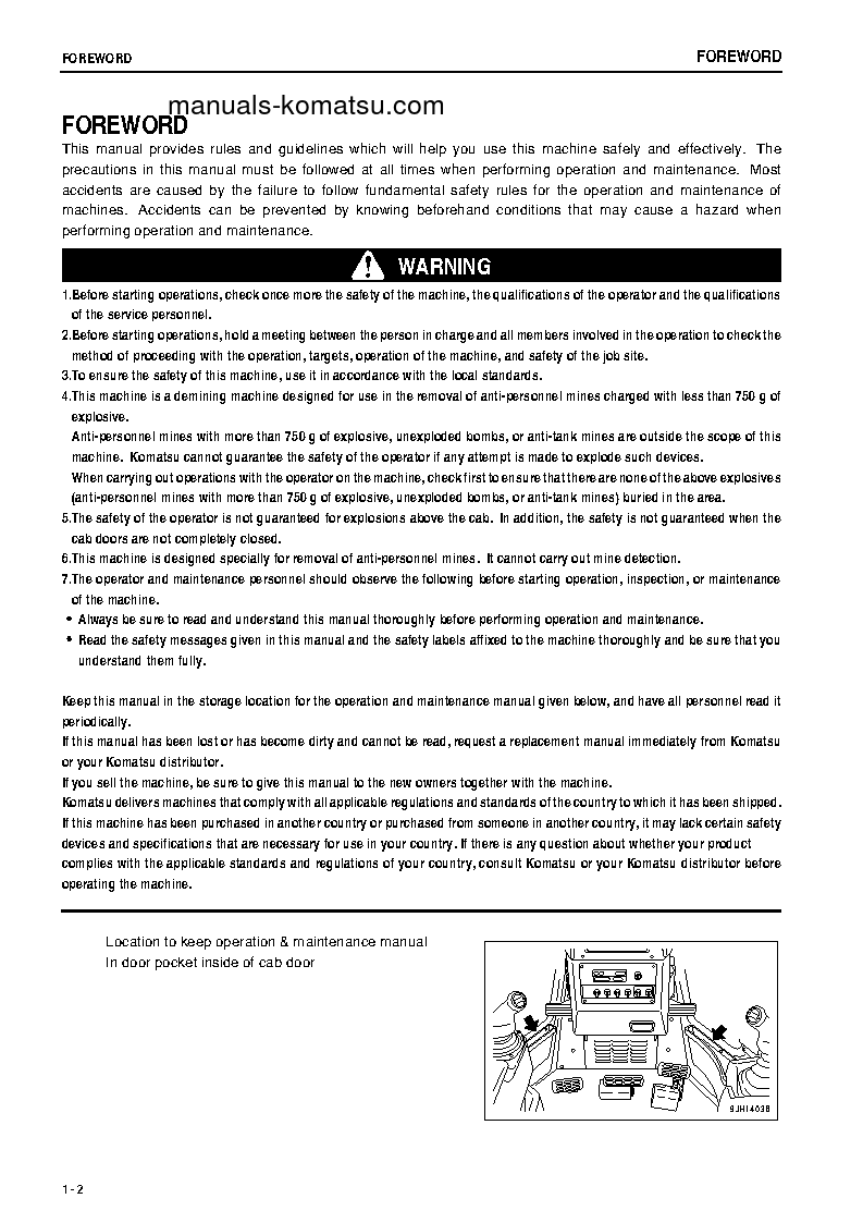 Protected: D85MS-15(JPN) S/N 1001-UP Operation manual (English)