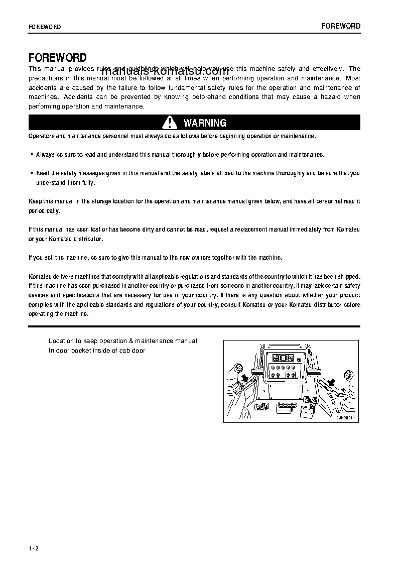 Protected: D475A-5(JPN)-TIER2, ONE-WAY STEERING LEVER S/N 30001-30070 Operation manual (English)