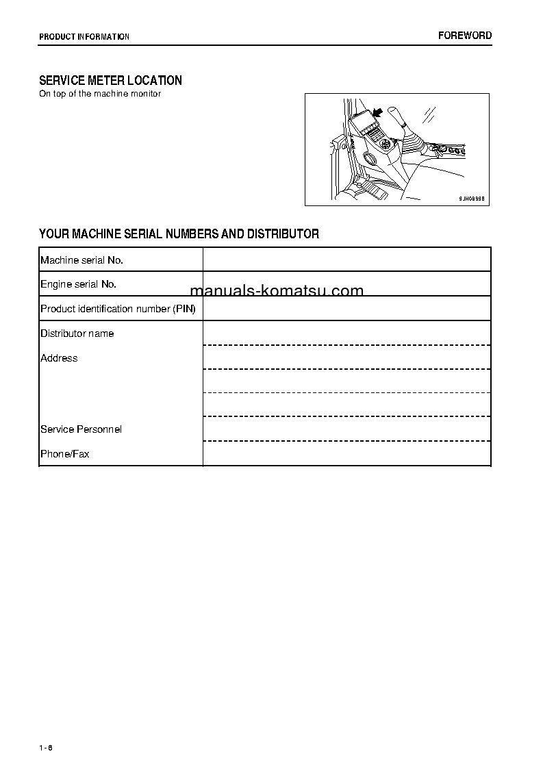 Protected: PC270LC-8(JPN)-WORK EQUIPMENT GREASE 500H S/N 30001-30116 Operation manual (English)