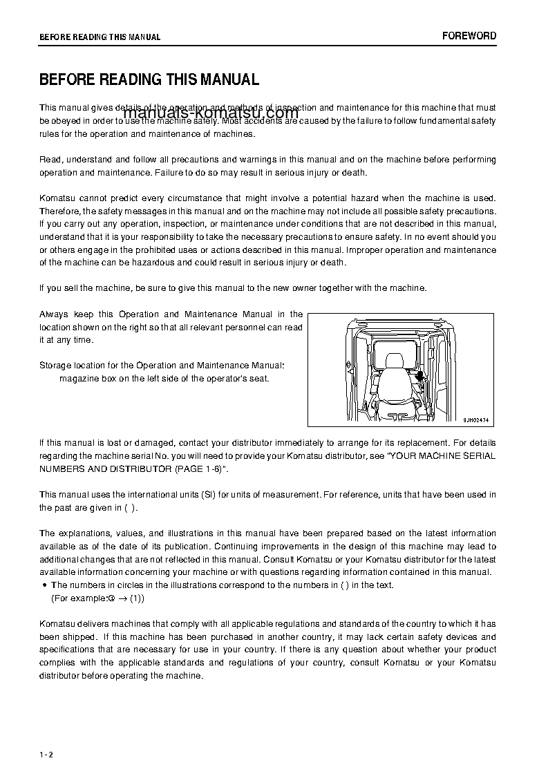 Protected: PC270-8(JPN)-WORK EQUIPMENT GREASE 100H S/N 30001-30116 Operation manual (English)
