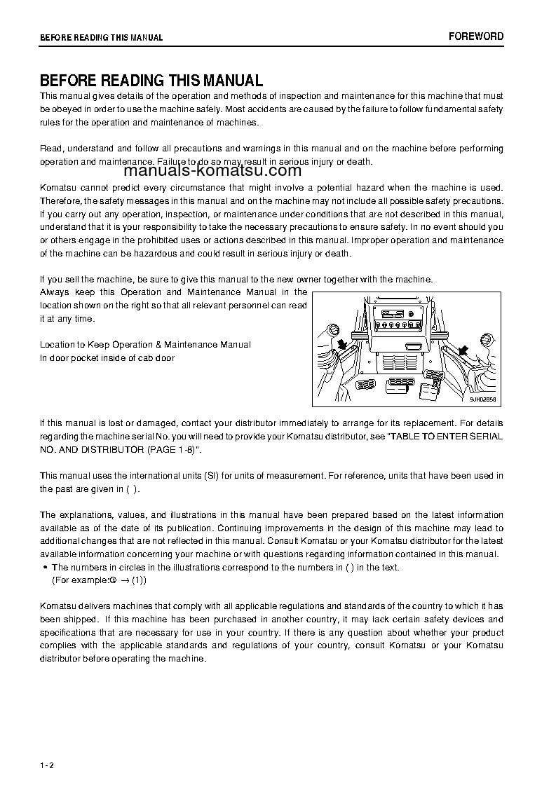 Protected: D275A-5(JPN)-W/O EGR S/N 35005-35018 Operation manual (English)
