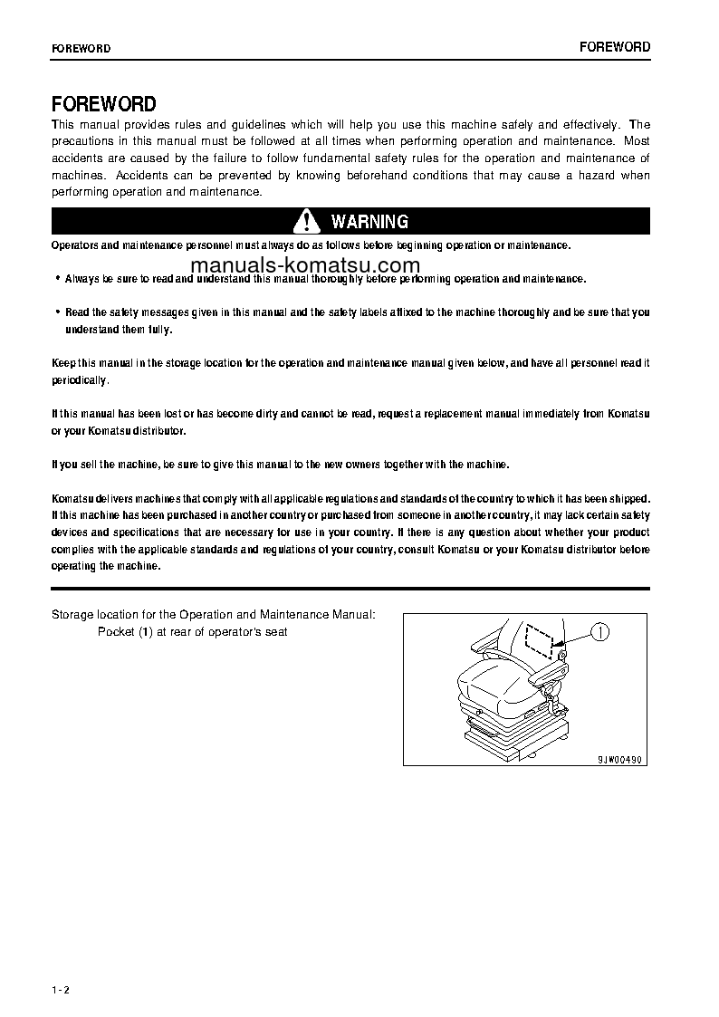 Protected: WA700-3(JPN) S/N 51087-UP Operation manual (English)