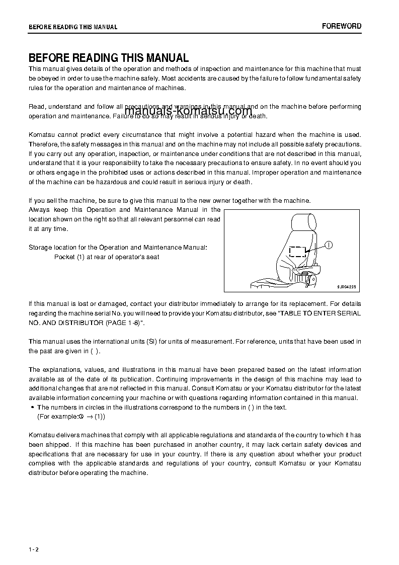 Protected: WA800-3(JPN)-TIER2 S/N 70019-70027 Operation manual (English)