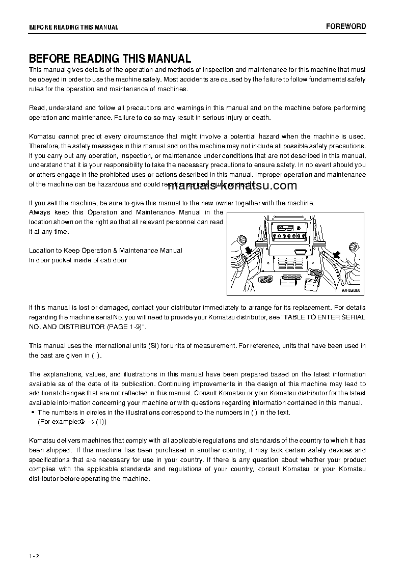 Protected: D375A-5(JPN)-TIER3, ONE-WAY STEERING LEVER S/N 50091-50145 Operation manual (English)