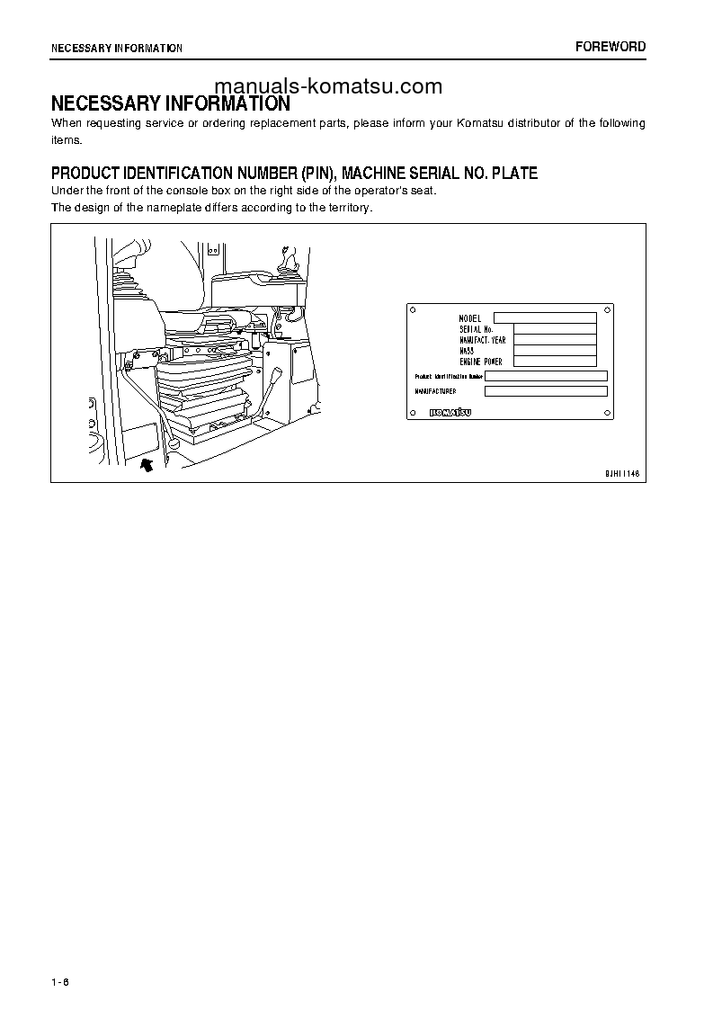 Protected: D375A-5(JPN)-TIER3, ONE-WAY STEERING LEVER S/N 50091-50145 Operation manual (English)