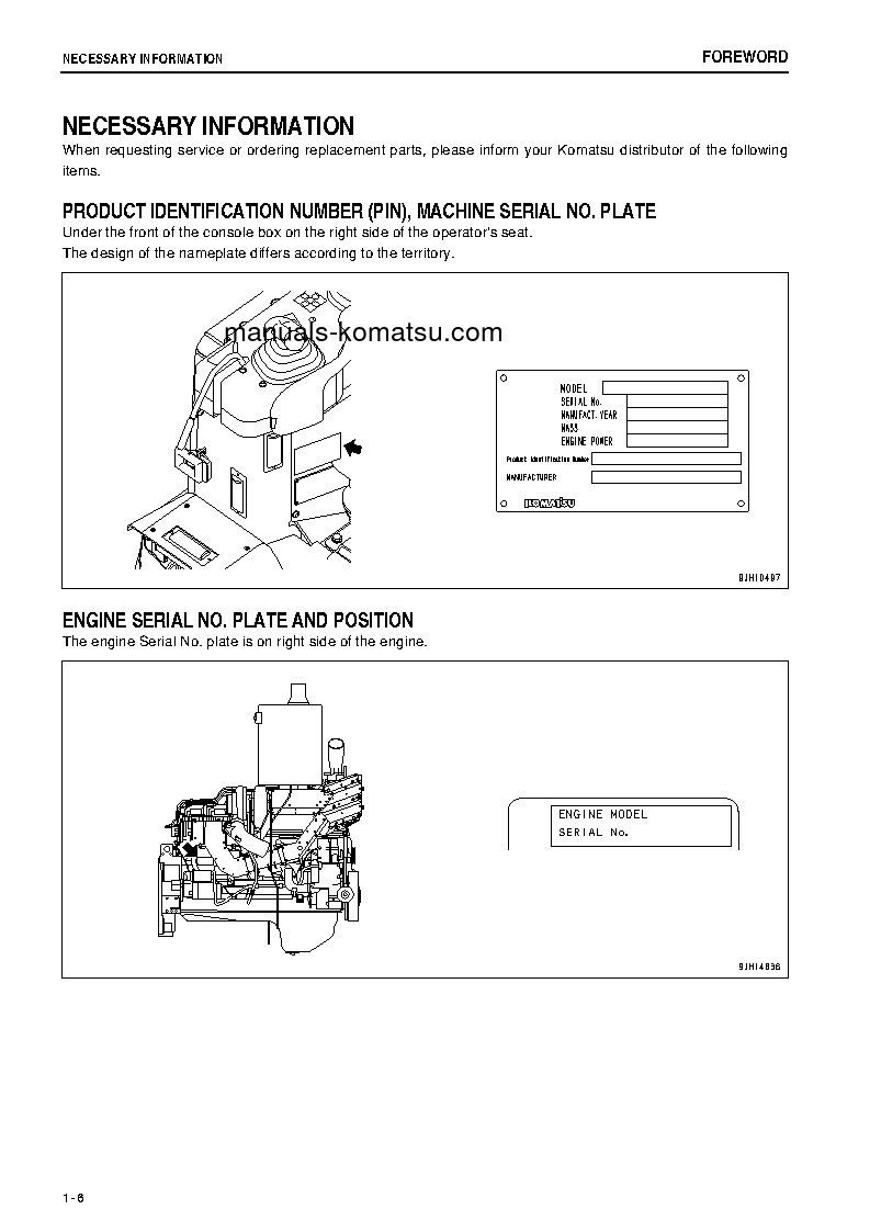 Protected: D155A-6(JPN) S/N 85025-85070 Operation manual (English)