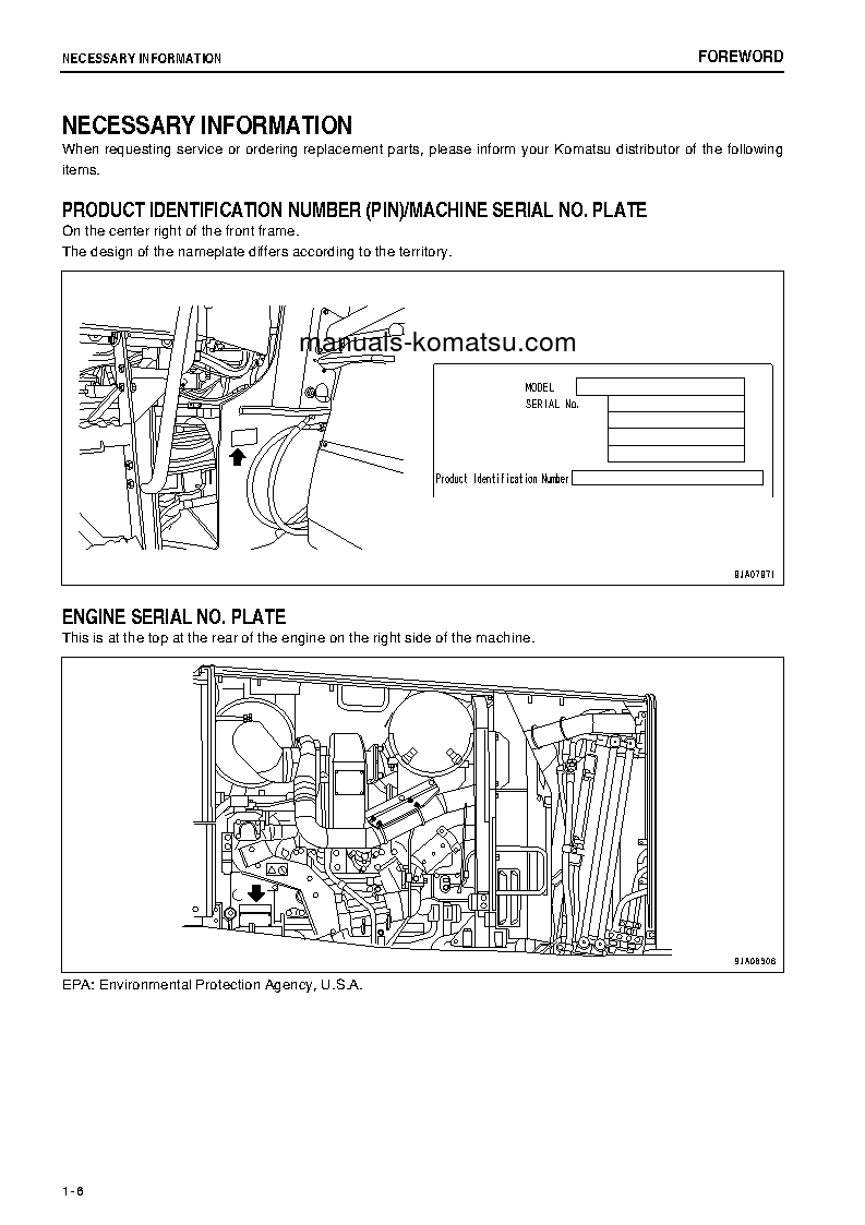 Protected: WA470-6(JPN) S/N 85402-90000 Operation manual (English)