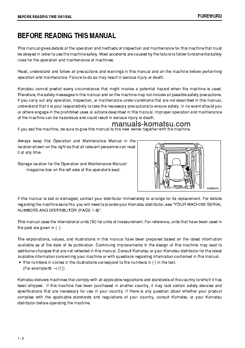 Protected: PC400LC-8(JPN)-R, WORK EQUIPMENT GREASE 100H S/N 75097-75100 Operation manual (English)
