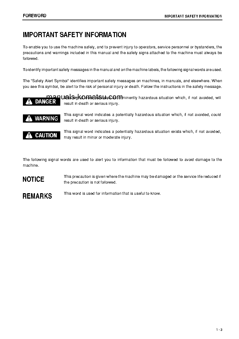 Protected: D85PX-15(JPN)-W/O EGR S/N 20003-20012 Operation manual (English)