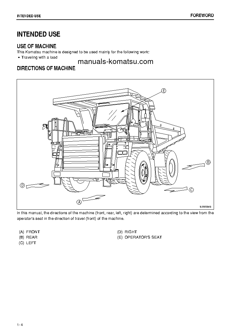 Protected: HD405-7(JPN)-W/O EGR S/N 11034-11087 Operation manual (English)