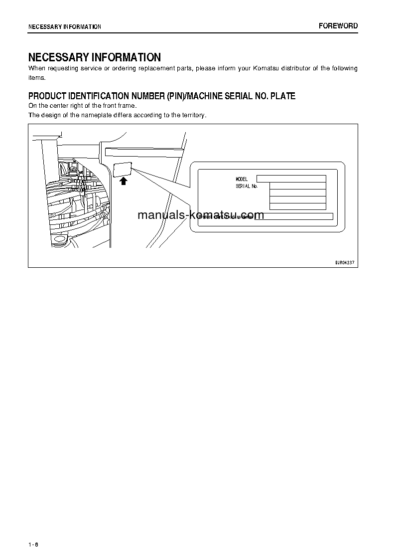 Protected: WA500-6(JPN)-W/O ERG S/N 60009-60009 Operation manual (English)