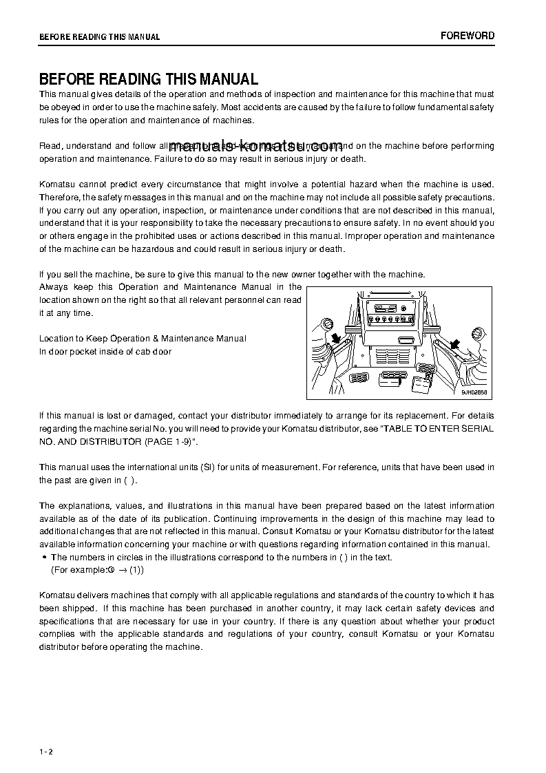 Protected: D375A-5(JPN)-E0, ONE-WAY STEERING LEVER S/N 50146-UP Operation manual (English)