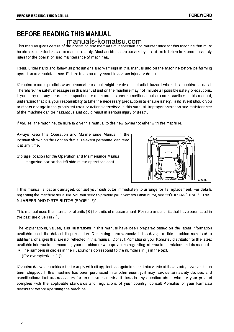 Protected: PC1250-8(JPN)-W/O ERG S/N 35161-35213 Operation manual (English)