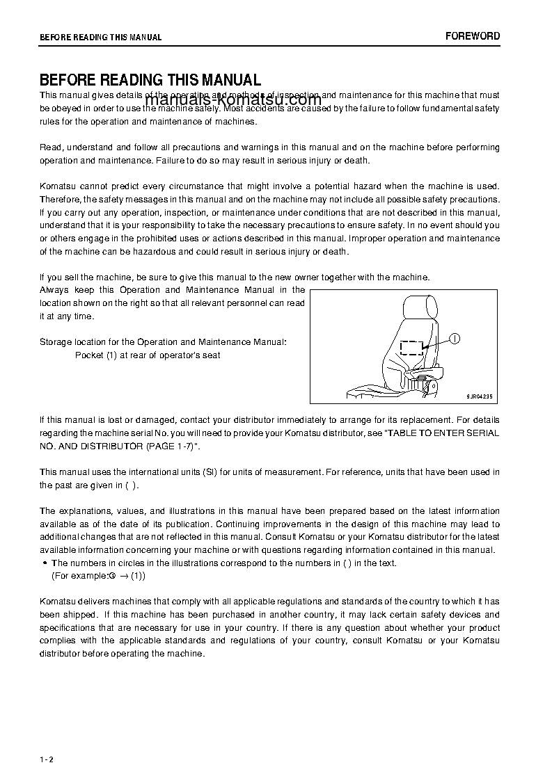 Protected: WA600-6(JPN)-R S/N 65021-65023 Operation manual (English)