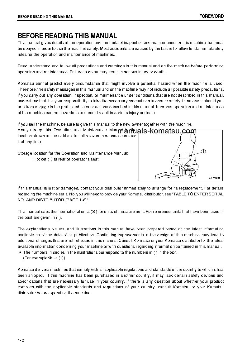 Protected: WA800-3(JPN)-TIER2 S/N 70028-70039 Operation manual (English)