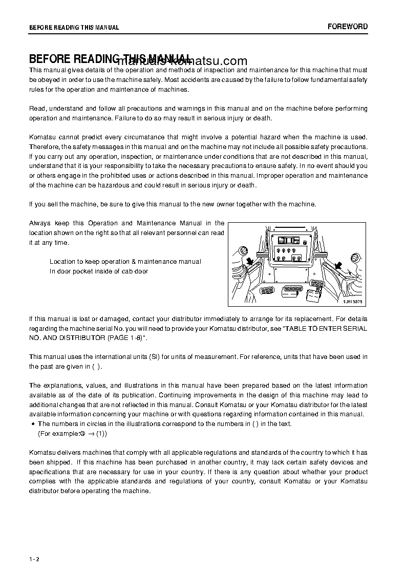 Protected: D475A-5(JPN)-TIER2, ONE-WAY STEERING LEVER S/N 30126-30133 Operation manual (English)