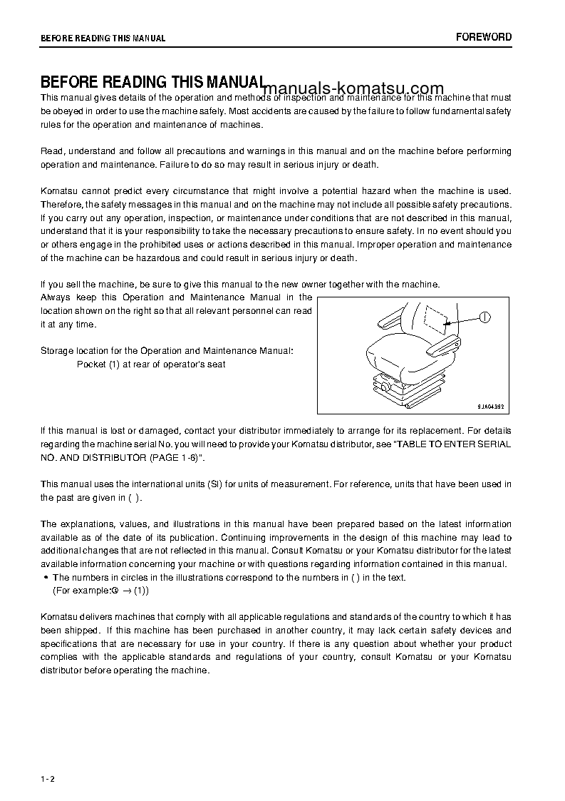 Protected: WA200-6(JPN) S/N 70966-71005 Operation manual (English)