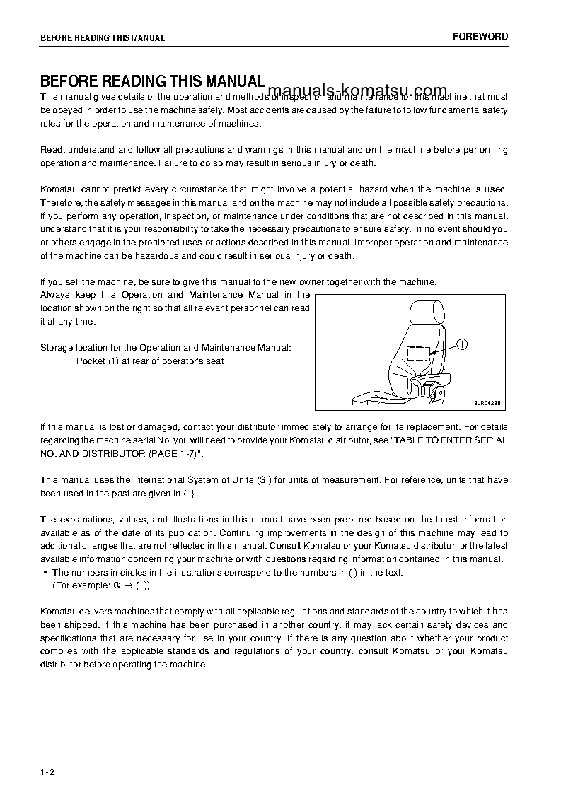 Protected: WA600-6(JPN) S/N 60732-UP Operation manual (English)