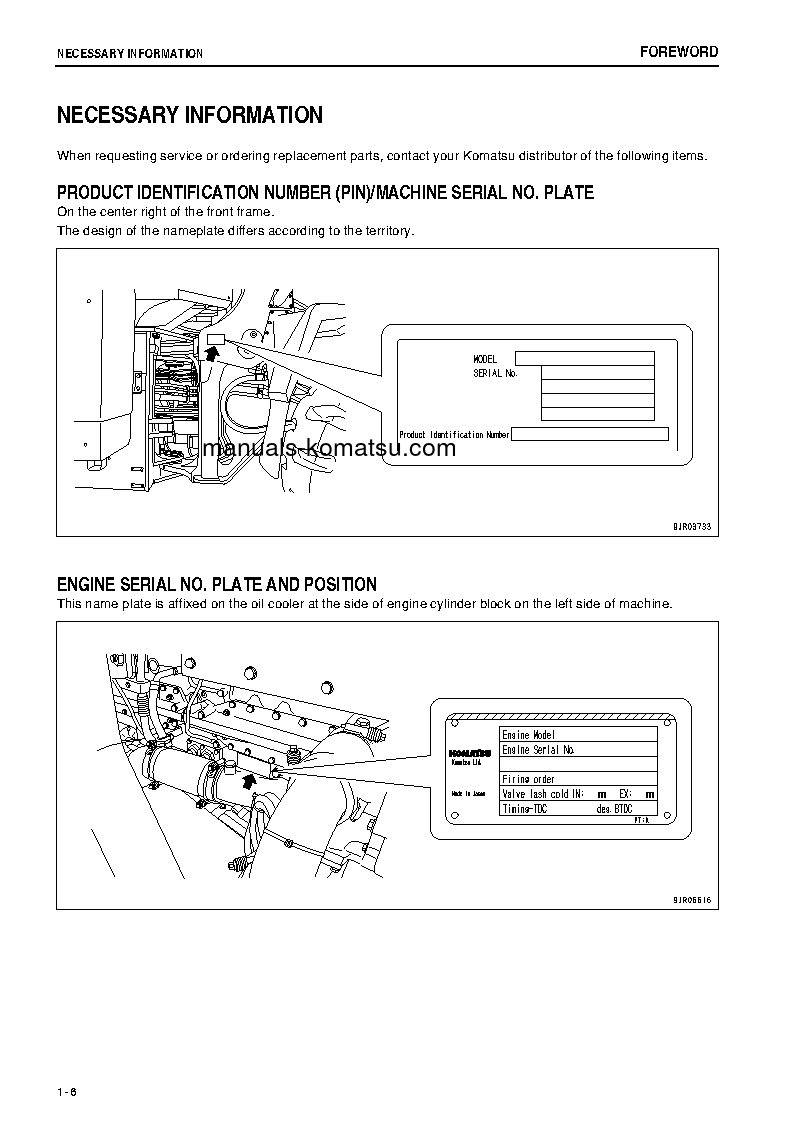 Protected: WA600-6(JPN)-W/O EGR S/N 65024-UP Operation manual (English)