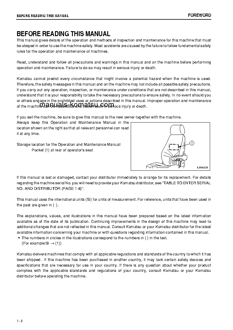 Protected: WA800-3(JPN)-TIER2 S/N 70040-70062 Operation manual (English)