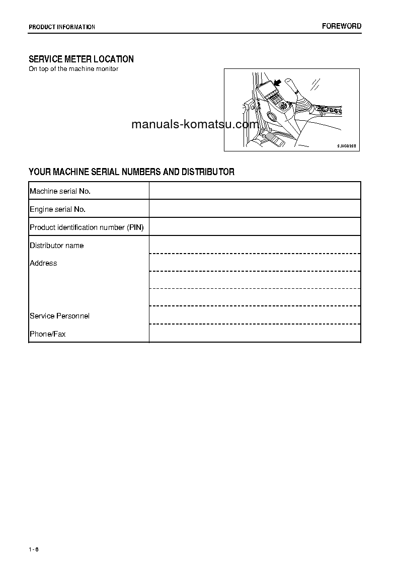Protected: PC300LC-8(JPN)-WORK EQUIPMENT GREASE 500H S/N 61466-UP Operation manual (English)